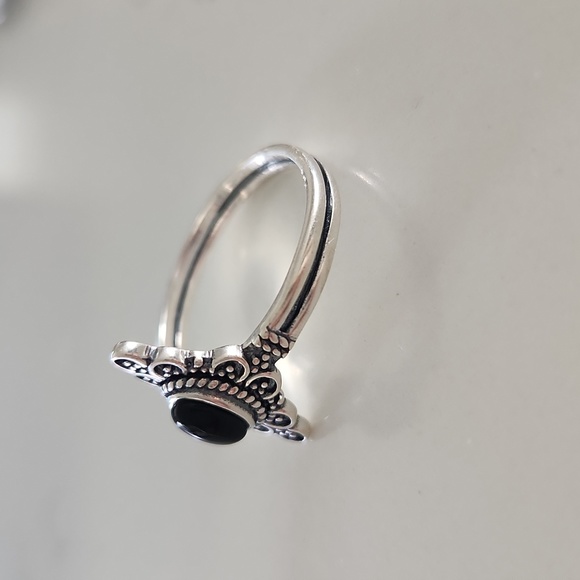 *Bestseller!* Black Onyx Sterling Silver Ring - Picture 2 of 4